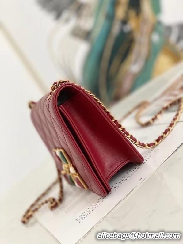 Buy Classic Chanel flap bag AS2259 Burgundy