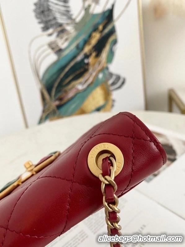 Buy Classic Chanel flap bag AS2259 Burgundy