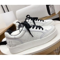 Best Luxury Chanel Calfskin Sneakers G36295 White/Black 2020