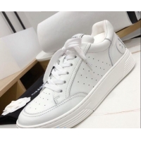 Elegant Chanel Calfskin Sneakers G36295 White Leather 2020