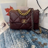 Grade Quality Chanel 19 flap bag AS1161 Burgundy