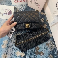 New Fashion Chanel small flap bag Lambskin & Gold-Tone Metal AS2203 black