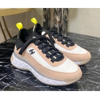 Cheap Price Chanel Suede Sneakers G35617 02 Nude/White 2020