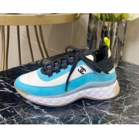 Elegant Chanel Suede Sneakers G35617 04 Blue 2020