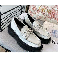 New Style Dior x Shawn Explorer Matte Platform Loafers in White Calfskin 102175