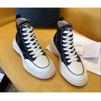 Good Product Chanel Vintage Canvas High-Top Sneakers Black 20102304 2020