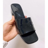 Top Grade Gucci TPU Slide Sandal With 5.5cm Heel 101962 Black 2021