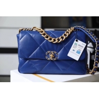 Unique Discount Chanel 19 flap bag AS1161 blue