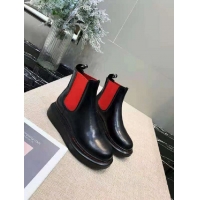 New Discount Alexander McQueen Contrast Panel Chelsea Boots AM156 Black/Red