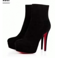 Top Quality Christian Louboutin Heel 12cm Bianca Boots CL0051 Black/Red