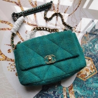 Modern Classic CHANEL 19 Flap Bag AS1161 green