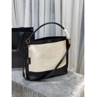 New Luxury Yves Saint Laurent IN CANVAS AND LEATHER Y635266 black