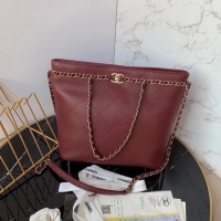 Popular Style Chanel shopping bag AS2556 Burgundy