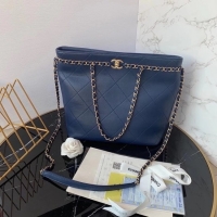 Good Taste Chanel shopping bag AS2556 Navy Blue