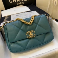 Unique Discount Chanel 19 flap bag AS1160 drak green