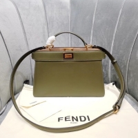 Shop Cheap Fendi PEEKABOO ISEEU EAST-WEST leather bag 8BN323A green