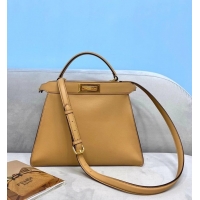 Top Quality Fendi PEEKABOO ISEEU MEDIUM leather bag 70193 apricot