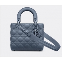 Good Quality LADY DIOR MY ABCDIOR BAG Dark Denim Blue Ultramatte Cannage Calfskin M0538SLOI