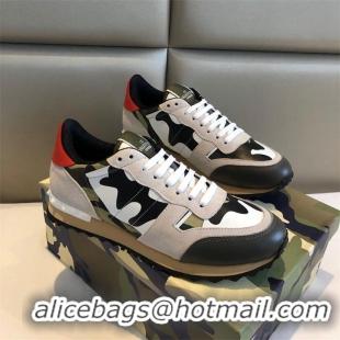 Best Quality VALENTINO Camouflage Rockrunner Sneaker Shoes V4869