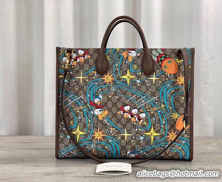 New Design Gucci Donald Duck Series Original Leather Tote Bag 650037