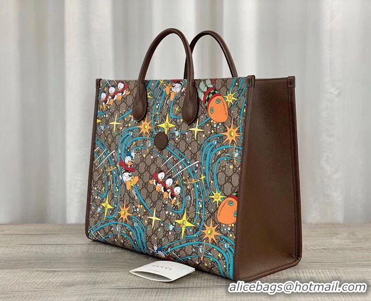 New Design Gucci Donald Duck Series Original Leather Tote Bag 650037