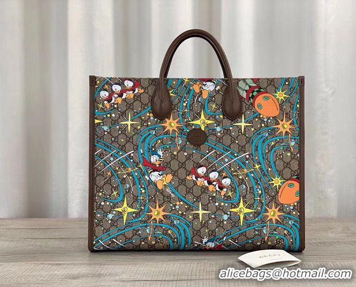 New Design Gucci Donald Duck Series Original Leather Tote Bag 650037