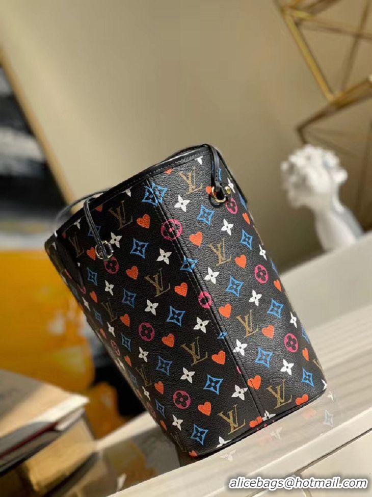 Affordable Price Louis Vuitton Monogram Canvas GAME ON NEVERFULL MM M57483 black