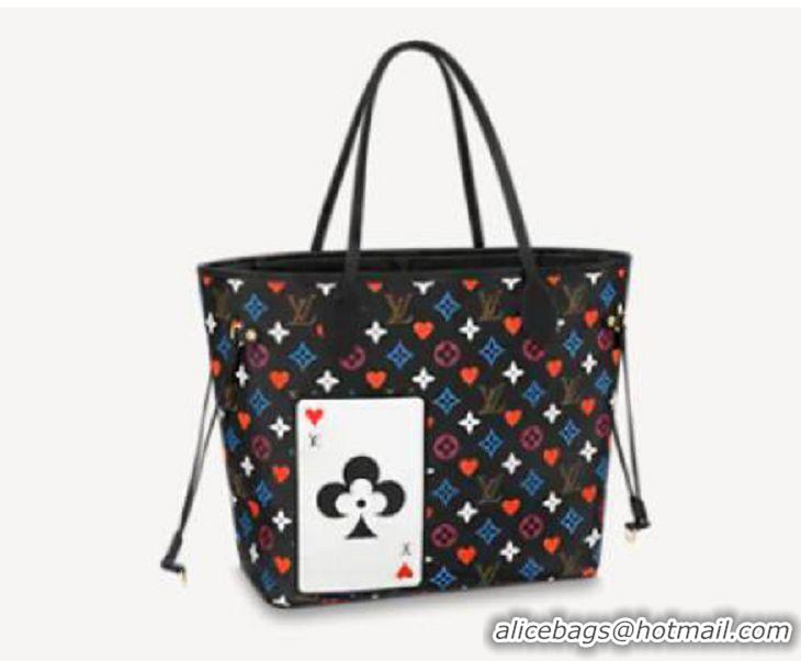 Affordable Price Louis Vuitton Monogram Canvas GAME ON NEVERFULL MM M57483 black