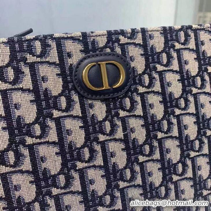 Free Shipping Promotional DIOR Oblique Embroidered C2107 blue