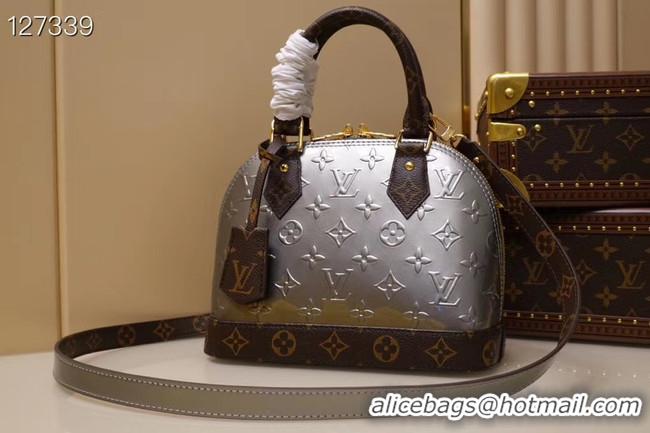 Hot Sell Cheap Louis Vuitton Monogram Vernis Alma BB Tote Bag M91606 Silver