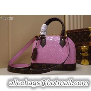 Promotional Louis Vuitton Monogram Vernis Alma BB Tote Bag M91606 pink