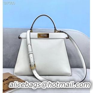 Buy Fashionable Fendi PEEKABOO ISEEU MEDIUM leather bag 70193 white