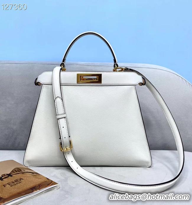 Buy Fashionable Fendi PEEKABOO ISEEU MEDIUM leather bag 70193 white