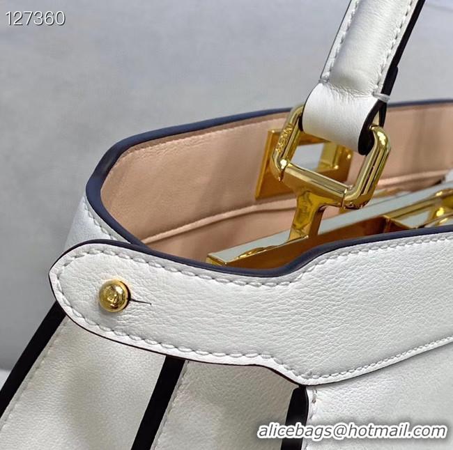 Buy Fashionable Fendi PEEKABOO ISEEU MEDIUM leather bag 70193 white