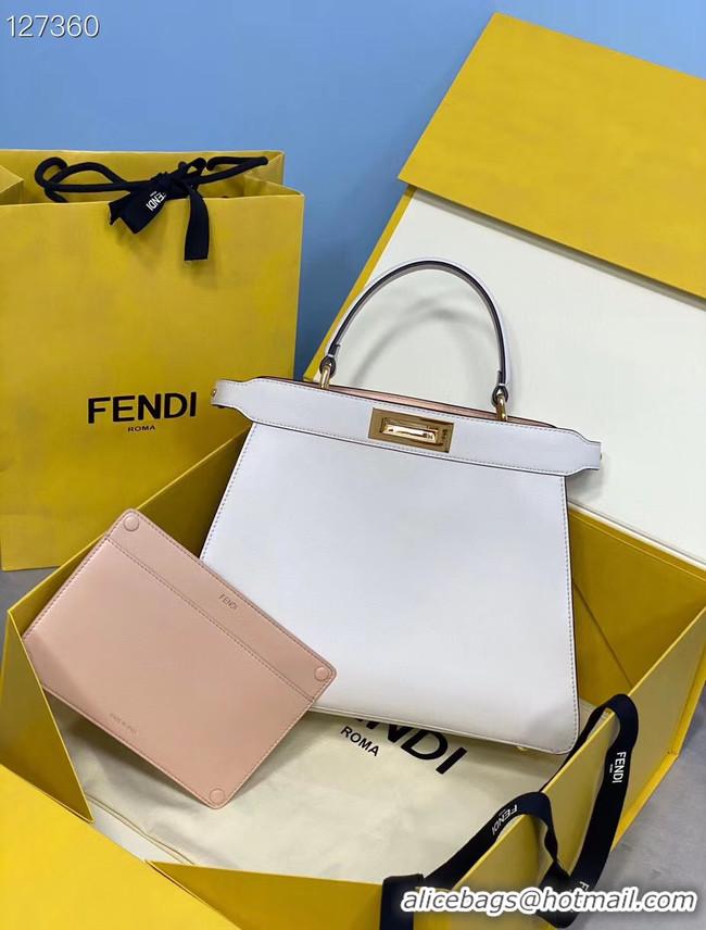 Buy Fashionable Fendi PEEKABOO ISEEU MEDIUM leather bag 70193 white