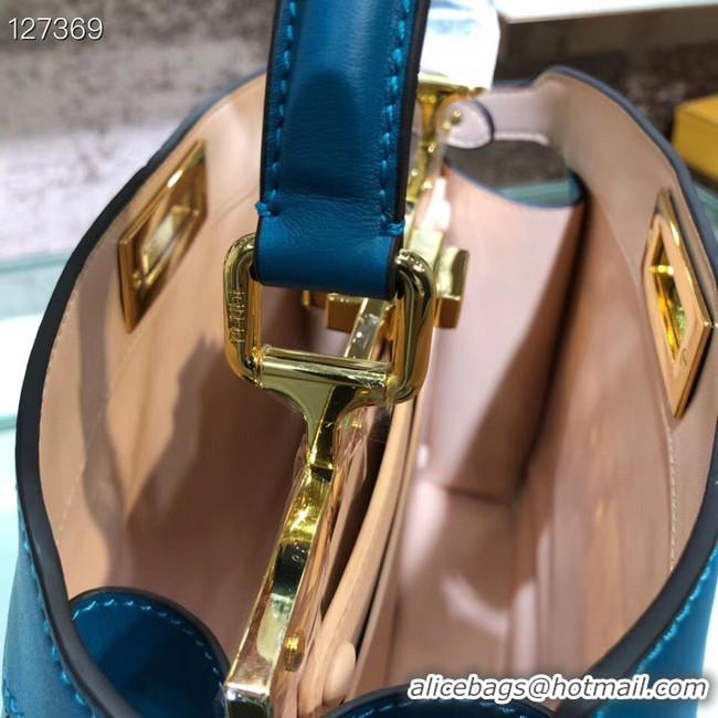 Well Crafted Fendi PEEKABOO ISEEU MEDIUM leather bag 70193 blue