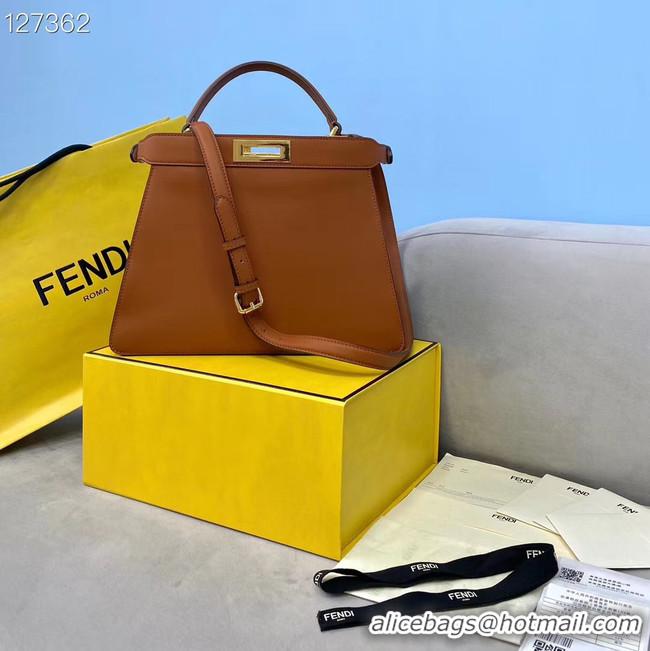 Grade Quality Fendi PEEKABOO ISEEU MEDIUM leather bag 70193 brown