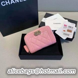 Top Grade Chanel Card Wallet Original Leather A48988 Pink