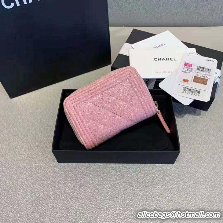 Top Grade Chanel Card Wallet Original Leather A48988 Pink