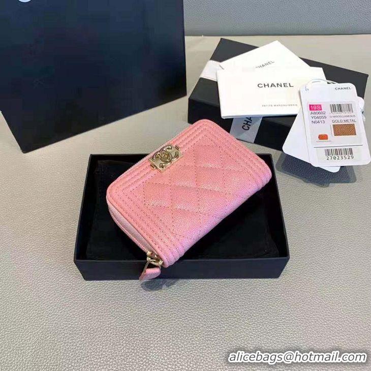 Top Grade Chanel Card Wallet Original Leather A48988 Pink