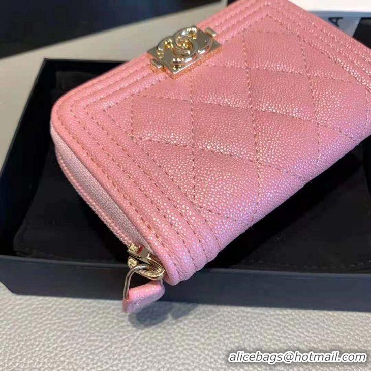 Top Grade Chanel Card Wallet Original Leather A48988 Pink