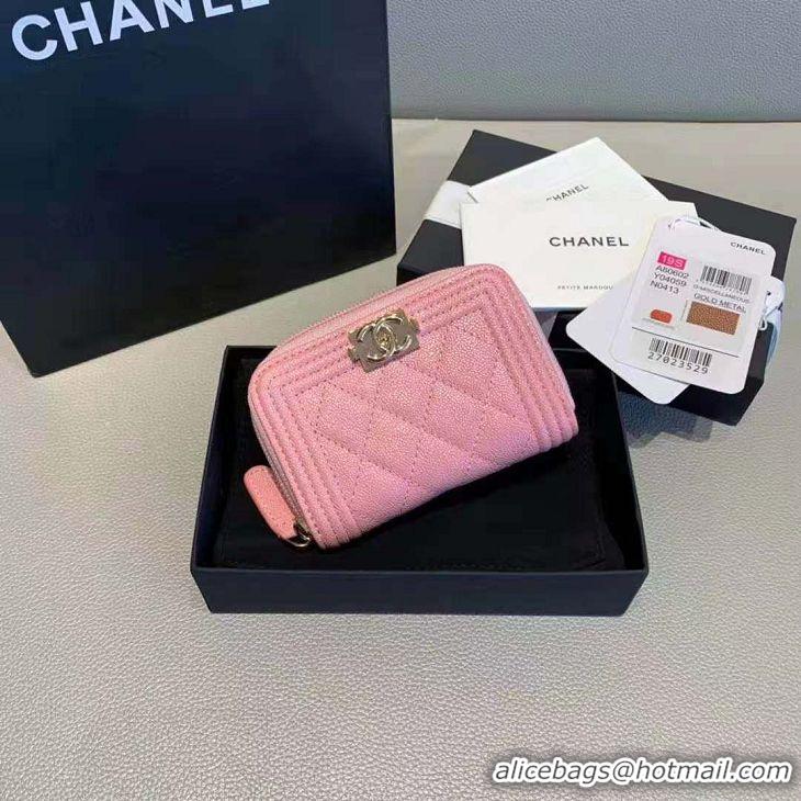 Top Grade Chanel Card Wallet Original Leather A48988 Pink