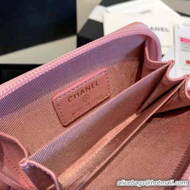 Top Grade Chanel Card Wallet Original Leather A48988 Pink