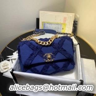 Affordable Price Chanel 19 flap bag AS1160 Navy Blue