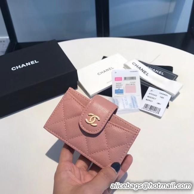 Top Grade Chanel card holder AS0342 pink