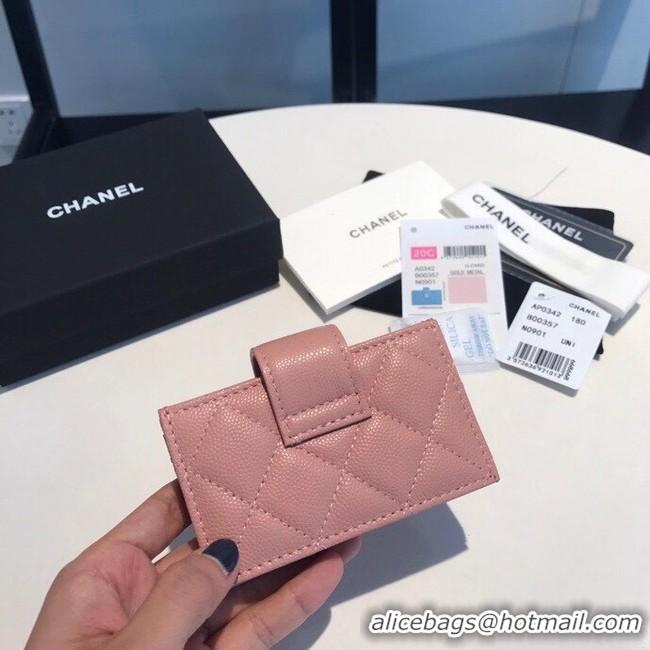 Top Grade Chanel card holder AS0342 pink