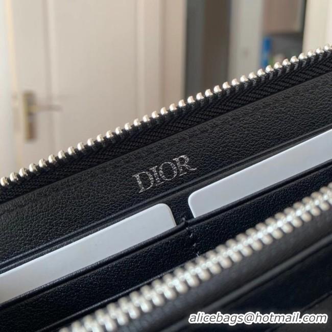 Buy Discount Dior 30 MONTAIGNE Blue Dior Oblique Jacquard ZIPPY wallet S5539