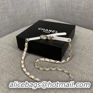 Famous Brand Chanel Original Calf Leather 2.0CM 3600 white