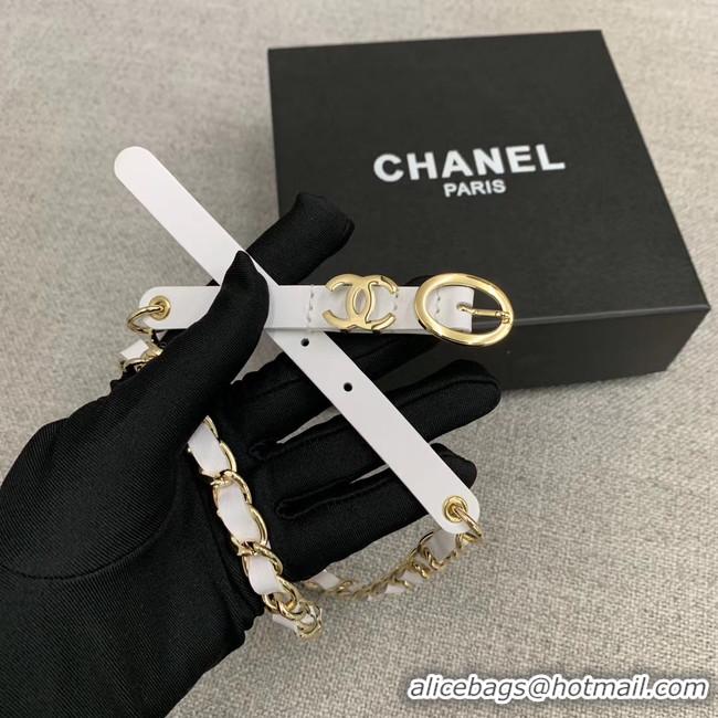 Famous Brand Chanel Original Calf Leather 2.0CM 3600 white