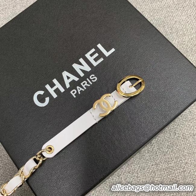 Famous Brand Chanel Original Calf Leather 2.0CM 3600 white